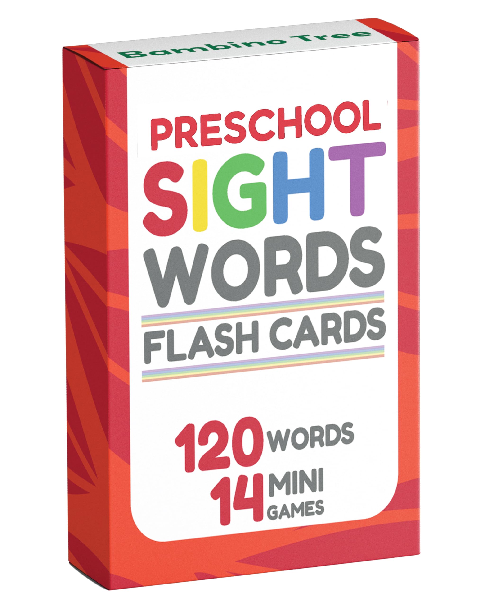 Preschool Sight Words Flash Cards - 120 High Frequency Words from Dolch's and Fry's Lists for Ages 3+