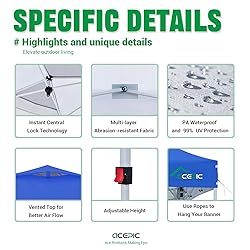 10x10 Pop Up Canopy Tent,300D Silver-Coating