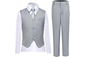 Lycody Boys Vest Set Formal Dress Suits Wedding Outfit Dresswear