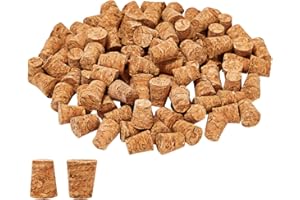 Juvale Tiny Cork Plugs & Mini Stoppers - 100-Pack, 0.4 x 0.3 x 0.5 In, Brown - Corks for Test Tubes & Mini Bottle Lids for DI