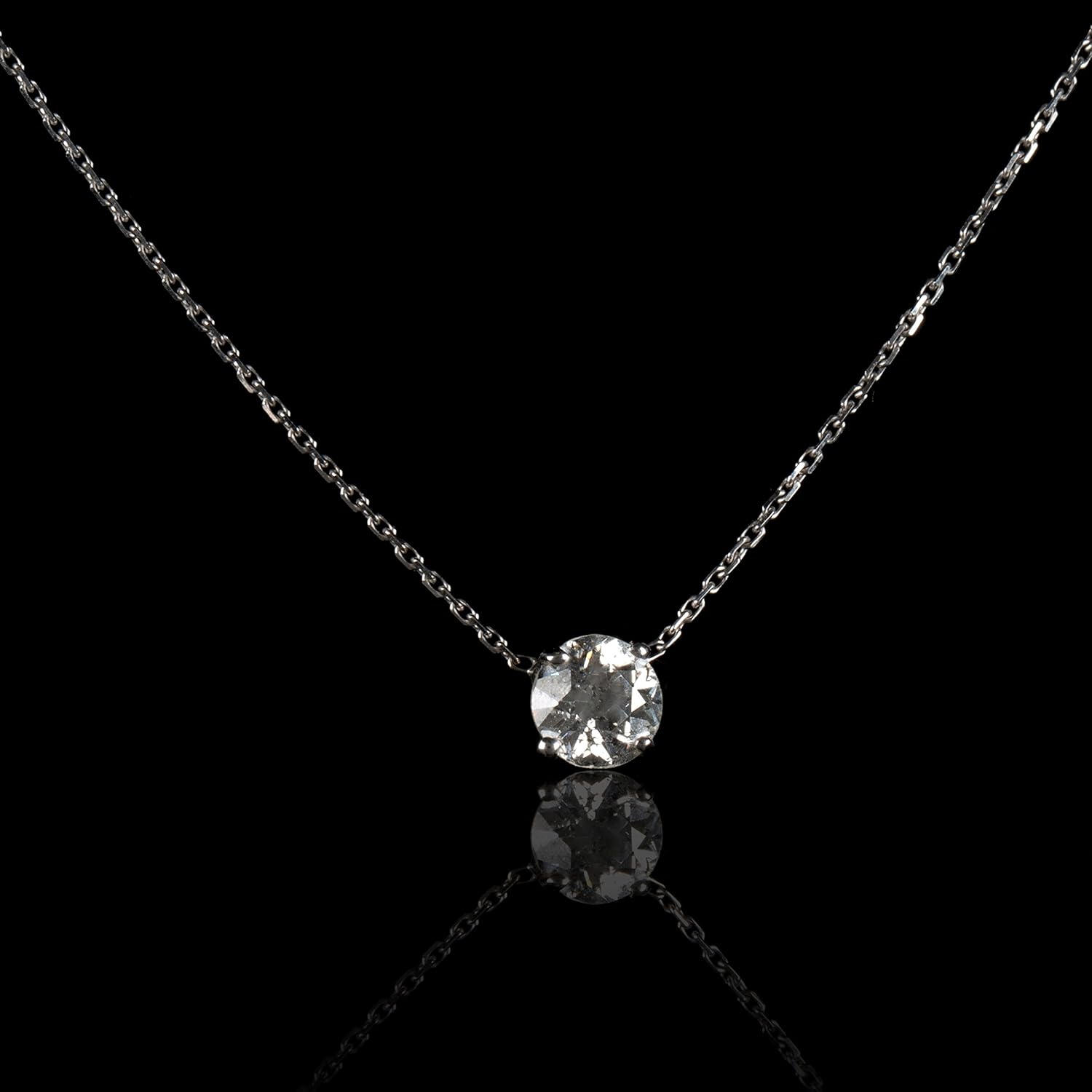 Collier Long Argenté Avec Pendentif Clé - Bijou Fantaisie Vintage