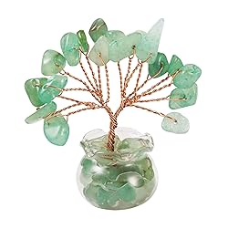 Pandahall Green Aventurine Crystal Money Tree