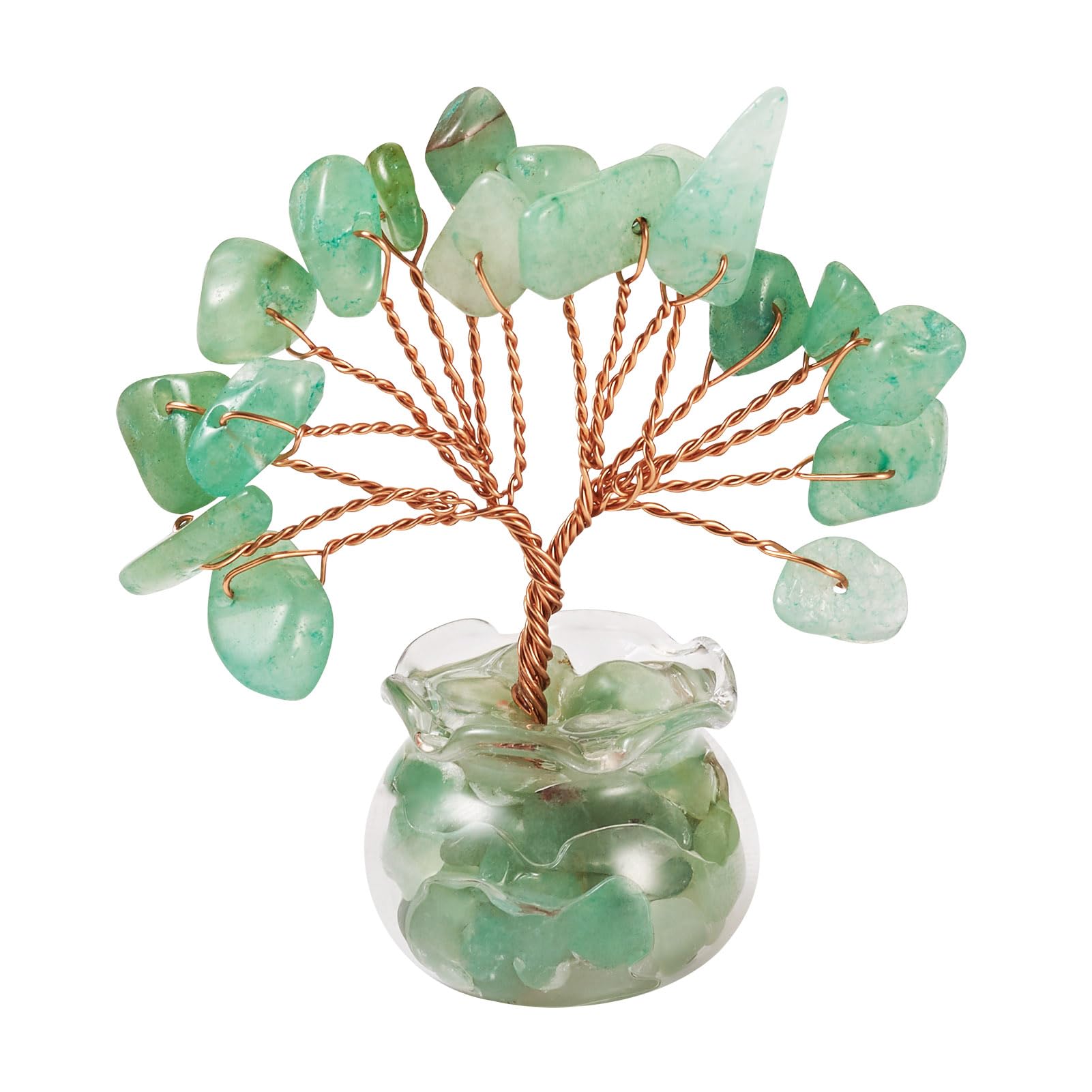 Pandahall Green Aventurine Crystal Money Tree