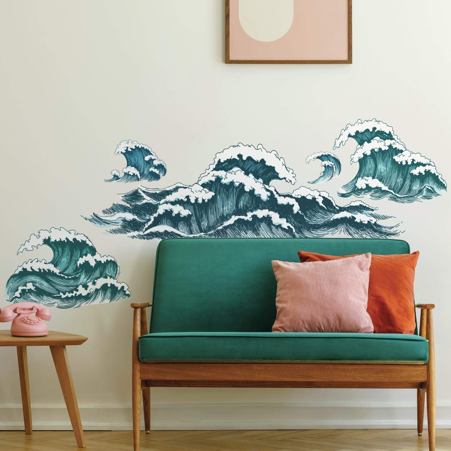 RoomMates RMK4013GM Wave Peel & Stick Giant Wall Decals, Multicolor, Set of 5 Pieces