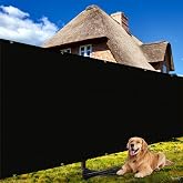 Shade&amp;Beyond 4' X 50' Fence Privacy Screen Heavy Duty 170 GSM Fencing Mesh Shade Net Cover for Wall Garden Back Yard Outdoor Home Decoration, Black