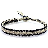 Hempnotic Jewelry Black and Natural Surfer Hawaiian Style Hemp Bracelet - Handmade