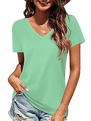 Elesomo Womens Tee Shirts for Summer Loose Casual