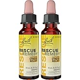 Bach Rescue Remedy Dropper, Natural Stress Relief, Homeopathic Flower Essence, Vegan, Gluten & Sugar-Free, Non-Habit Forming, 2 Pack, 10mL Ea Visit The Rescue Store