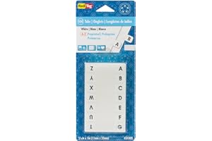 Redi-Tag Alphabetical Tabs, A - Z Pre-Printed Divider Tabs, Permanent Adhesive Index Labels,Divider Labels for School, Home and Office, 7/16" x 1", White, 104 Tabs Per Pack, (B31005)