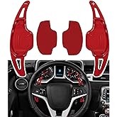 Aluminum Steering Paddle Shifter Extension Cover Trim Interior Accessories for Chevy Chevrolet Camaro 2012 2013 2014 2015 Red