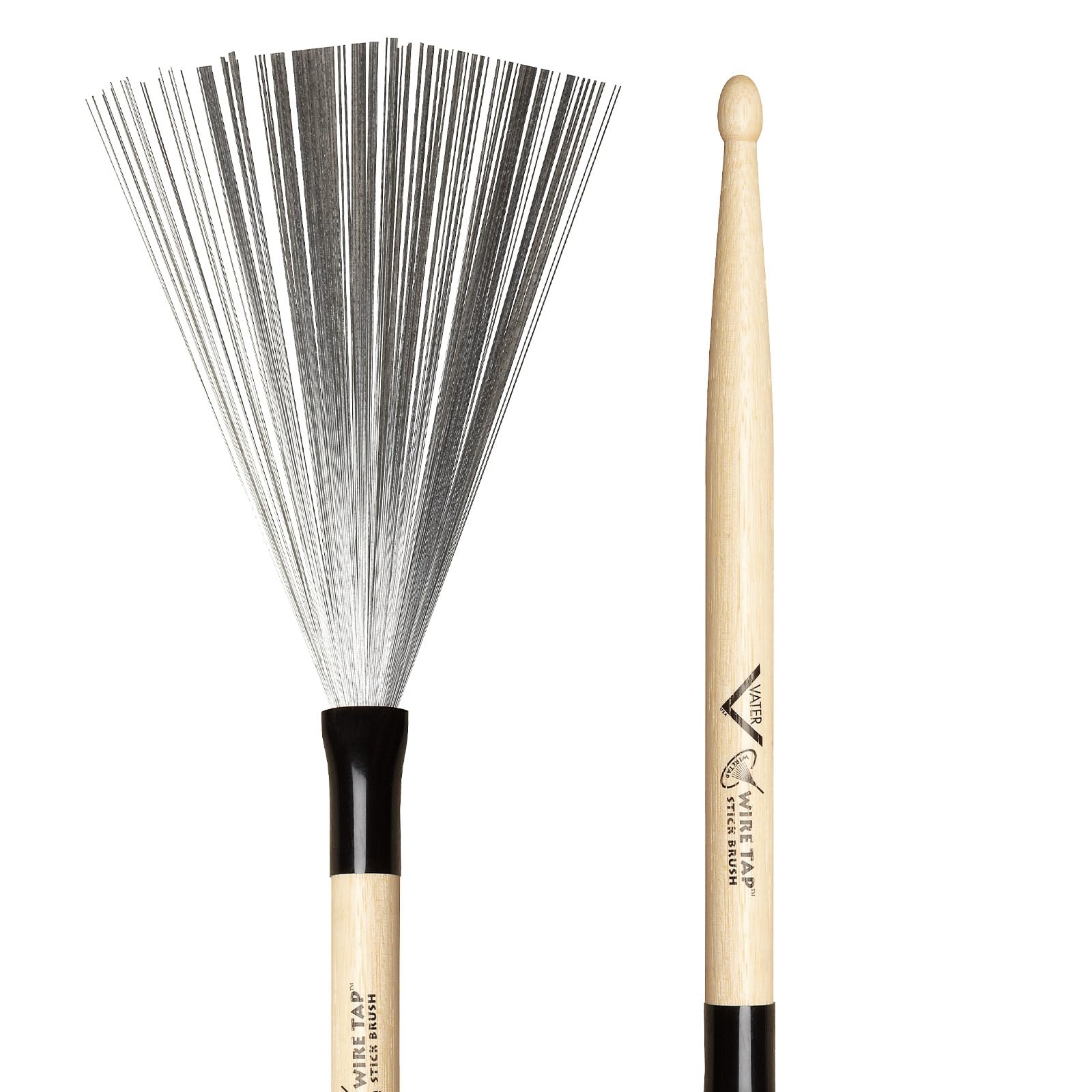 Vater Drumsticks VWTD - Wire Tap Brushes - Stick-Brush - Wood Handle