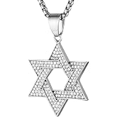 Star Of David Necklace - Stainless Steel Magen David Pendant - Choose Chain & Length