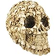 Private Label Human Skull Decorated with Skeletons and Skulls Halloween Figurine