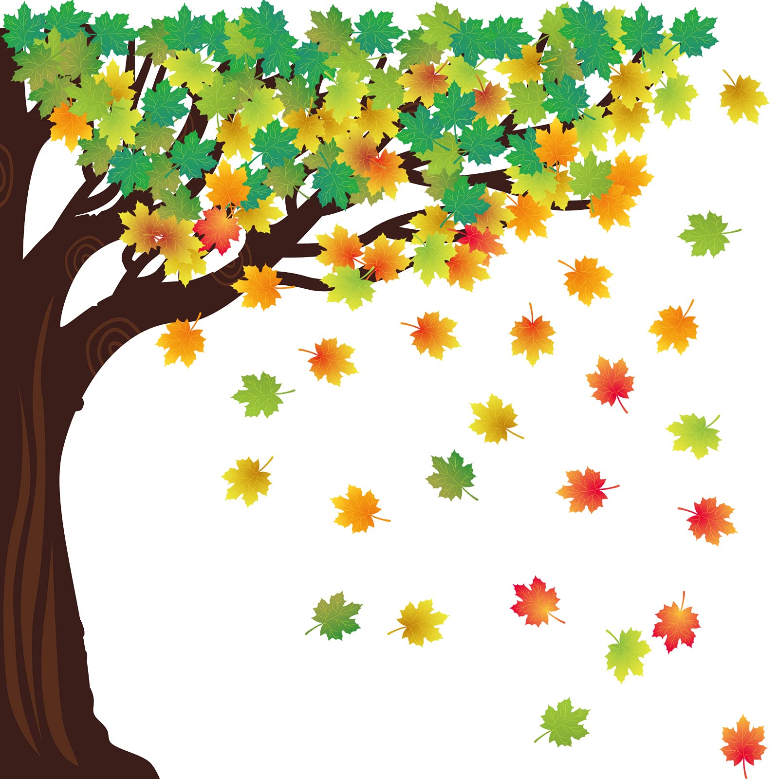Photo 1 of Zonon 128 Pcs Classroom Tree Bulletin Board Set Woodland Whimsy Classroom Decor for Bulletin Board Cutout Tree Wall Decor for Welcome to School Chalkboard Nursery Blackboard Wall Art