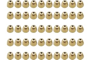 Generic Fly Head Beads, 50 Pieces Brass Slotted Cone Head for Fly Tying, Conehead Beads for Jig Hooks Fishing Lure