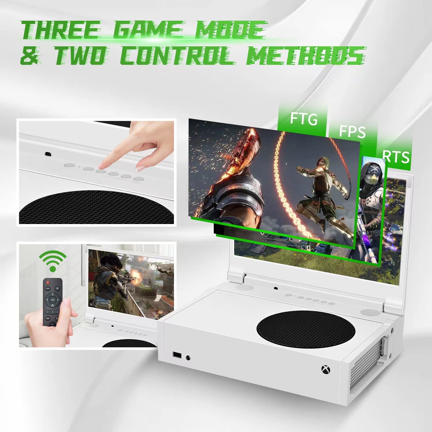 G-STORY 12.5‘’ Portable Monitor for Xbox Series S, 1080P Portable Gaming Monitor IPS Screen for Xbox Series S（not Included） with Two HDMI, HDR, Freesync, Game Mode, Travel Display