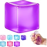 Cube-Shaped Squishy Fidget Toy-Slow Rising Stress Sensory Ball for Teens | Squeeze Toy for Anxiety Relief, Focus &amp; Relaxation, Washable Squishy for Students, Classroom Fidgets, Office Desk - Purple