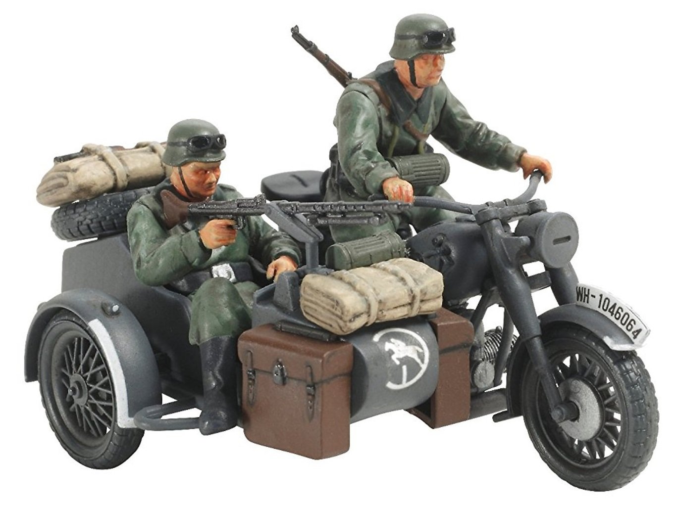 Tamiya 32578 1:48 Dt. Side Car Track (2), Model Kit, Plastic Assembly Kit, Detailed Replica,Brown,Small