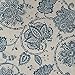 jinchan Linen Curtains for Living Room, Blue Floral Paisley Patterned Curtains 63 Inch Length, Light Filtering Ikat Drapes for Bedroom, Vintage Farmhouse Window Treatments, Grommet Top 2 Panels, Blue