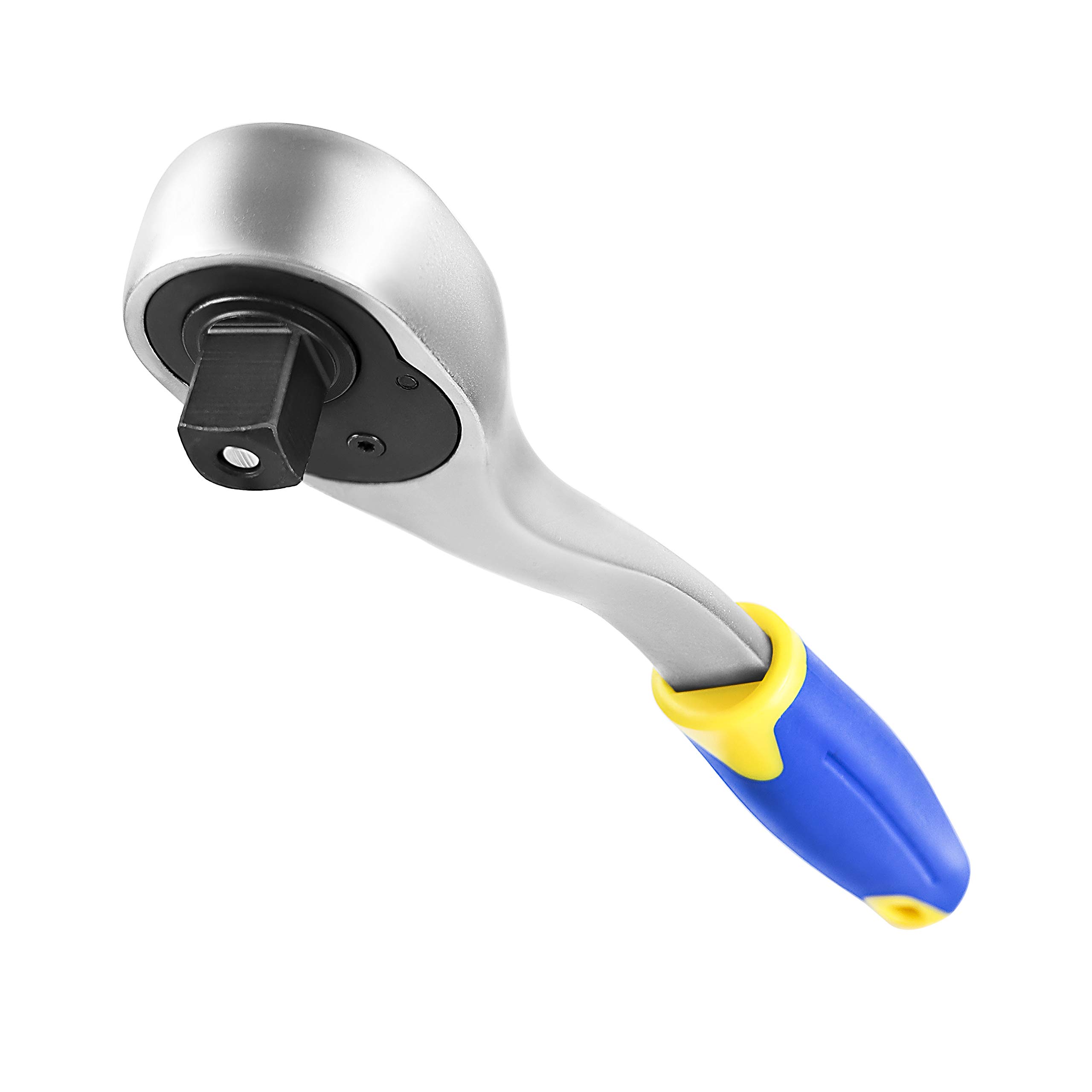 S&R Reversible Ratchet 1/2" Wrench, 45 Teeth for Socket Wrench Insert Nuts, Chrome Vanadium Steel (1/2" Square Drive) Tool