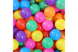 PlayMaty Ball Pit Balls 100Pcs Plastic Kids Swim Pit Fun Toys for Baby Playhouse Pool Birthday Party Decoration