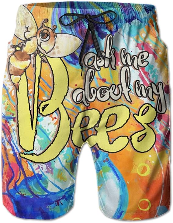 Amazon Co Jp Bydeclan 水着 メンズ サーフパンツ 海水パンツ ボードショーツ 海パン ミツバチ ビーチパンツ スイムショーツ メッシュインナー 通気 速乾 おしゃれ人気 ボーダー 短パン 水陸両用 旅行 ビーチ 普段着スイムウェア 服 ファッション小物