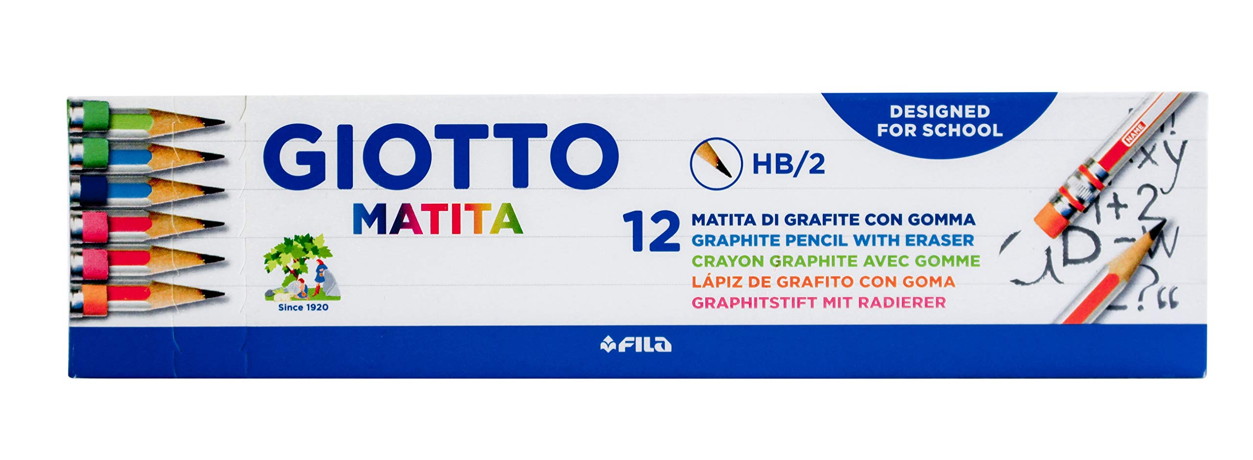 GIOTTO 936185 2HB Crayon with Eraser