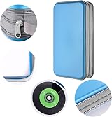 LIOVODE 96 Capacity CD Case Holder Sky Blue Hard Plastic Protective Wallet view 3