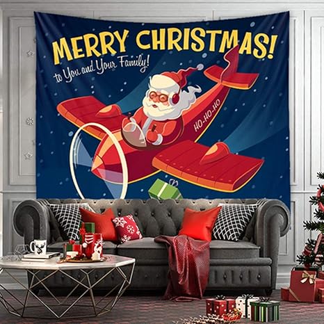 Amazon Co Jp Glyyクリスマス タペストリーインテリア お正月飾り 100 150 Cm 玄関 タペストリー 壁掛けタペストリー 北欧 かわいい クリスマス 飾り壁掛け 風景 クリスマスツリー 壁炉台 暖かい雰囲気 子供部屋 飾り 布 ポスター 雑貨 A16 Generic