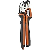 Thomas &amp; Betts Mechanical Compression Hand Tool, Comfort Grip, Orange | Ergonomic Design, Crimps #8-#2 Cu, #10-#6 Al Connectors, Shure-Stake Ratchet, Rotating Die Wheel, Color-Coded Die Nests
