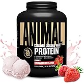 Animal Whey Isolate Protein Powder - Loaded for Pre & Post Workout Muscle Builder and Recovery with Digestive Enzymes for Men & Women - 25g Protein, Great Taste, Low Sugar - Strawberry 4 lbs