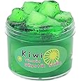 FLIPNEX Kiwi Green Clear Slime Crystal Putty Soft Jelly Clay Non-Sticky Slime Premade for Girls Boys, Crunchy Bubble Slime DIY Cotton Mud Stretchy Kids Toys Art Craft Birthday (Green)