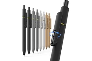 Hiacry 8 Pcs Gel Pens - 0.7mm Fine Point Smooth Writing Black Ink, Quick-Dry Long Lasting Fidge Pens, School & Office Supplies for Men Women