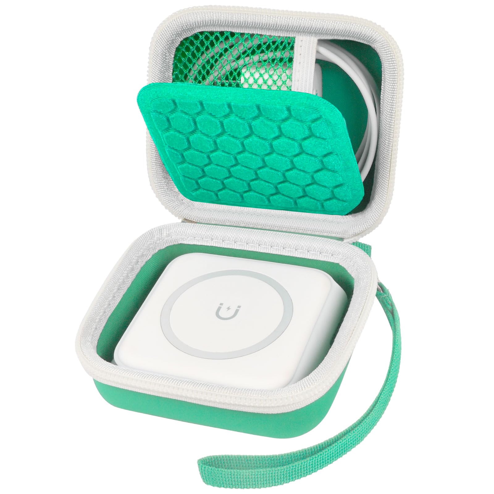 Photo 1 of Case for Hicober/for Iseyyox/for Ucomx 3 in 1 Charging Station, Foldable Magnetic Wireless Charger Dock Storage Holder for CINFII/for RTOPS Travel Charging Pad- Bag Only (Mint)