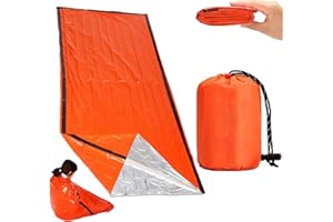 Sierra Madre Emergency Sleeping Bag, 84"x36" Thermal Bivy Sack, Tiny Portable Survival Sleeping Bag, Waterproof Ultralight Ou