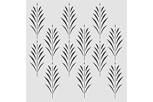 LYMSSESS Fern Wall Stencils for Painting Large Pattern 12" x 12", Reusable Large Stencils for Painting Wall, Simple Floor Stencils Wall Stencils for Decor