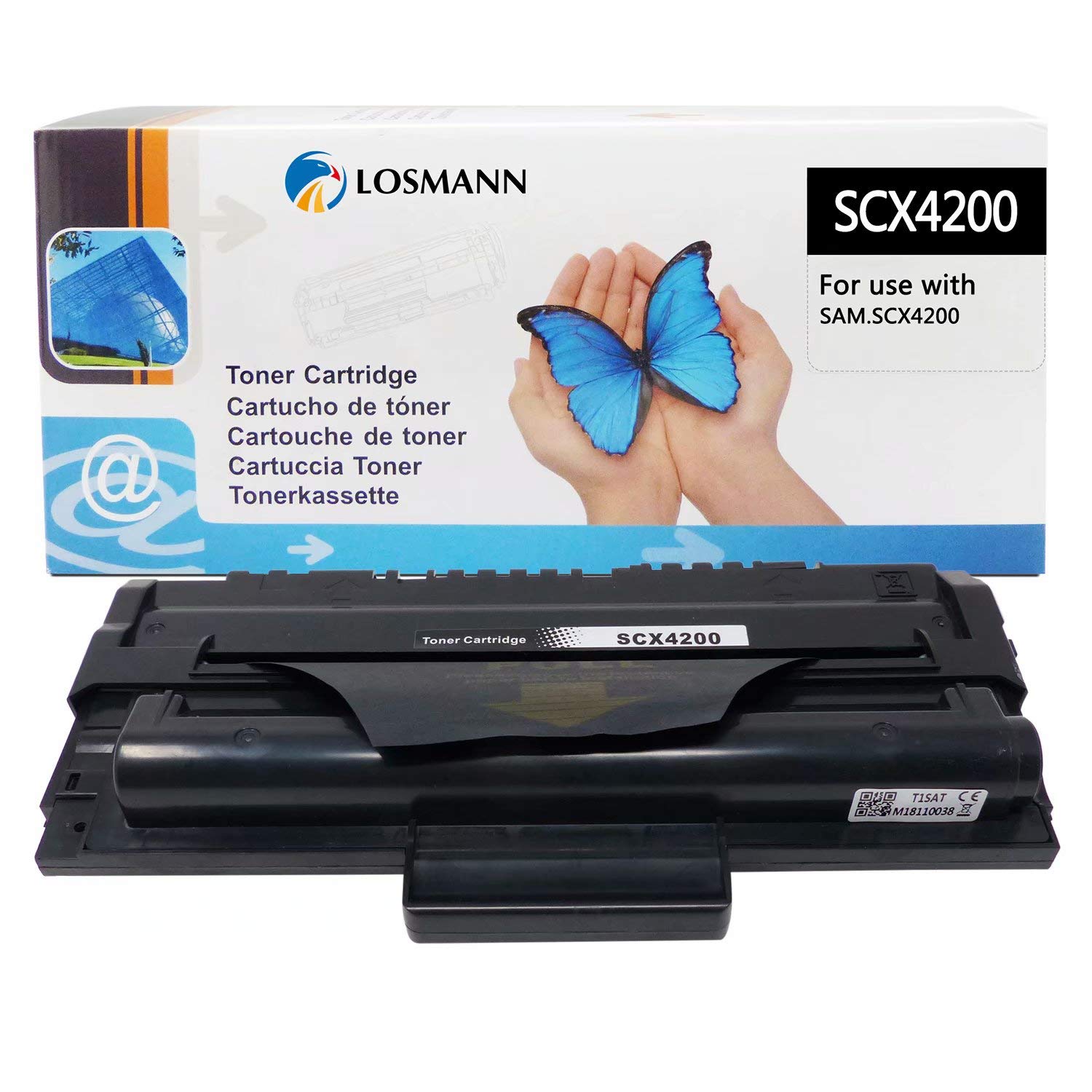LOSMANN 1 x Toner Compatible with Samsung Laser Printer SCX-D4200A for Samsung SCX-4200 SCX-4200D3 SCX-4200F SCX-4200R (Black, 3,000 Pages Black)