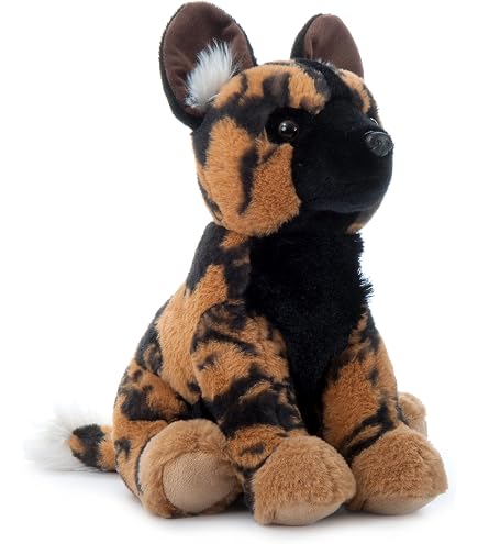 Wild Republic Cuddlekins Eco Afrikanischer Wildhund – 30 Cm Plüschtier, Füllung Aus Recycelten Plastikflaschen