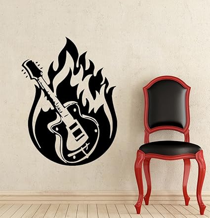 Wall Decal Musical Instrument Guitar Vinyl Sticker Decals