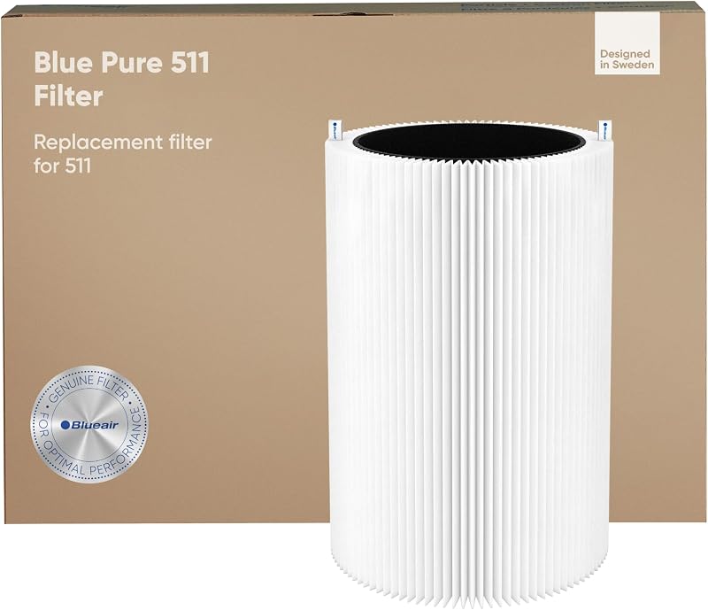 Blueair Genuine HEPASilent Filter for Blue Pure 511 Air Purifier 99.97% Removal