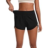 ZKIEYS Womens Running Shorts Elastic High Waisted Shorts Quick Dry Athletic Shorts Pants