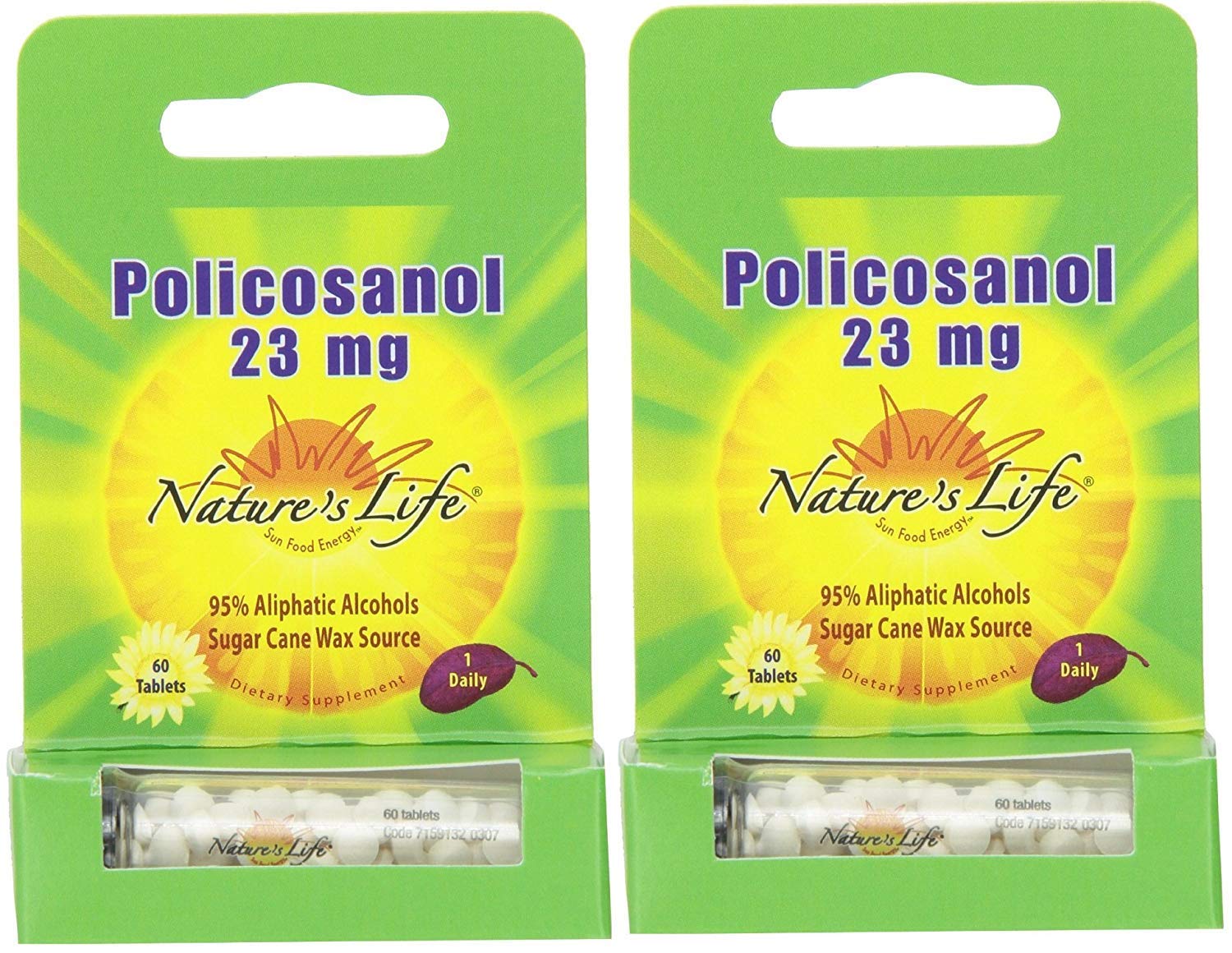Nature's Life Policosanol Tablets, 23 Mg, 60 Tablet (2 Pack)