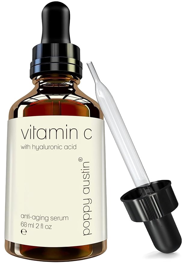 Poppy Austin Vitamin C Face Serum with Hyaluronic Acid, Jojoba Oil & Vitamin E