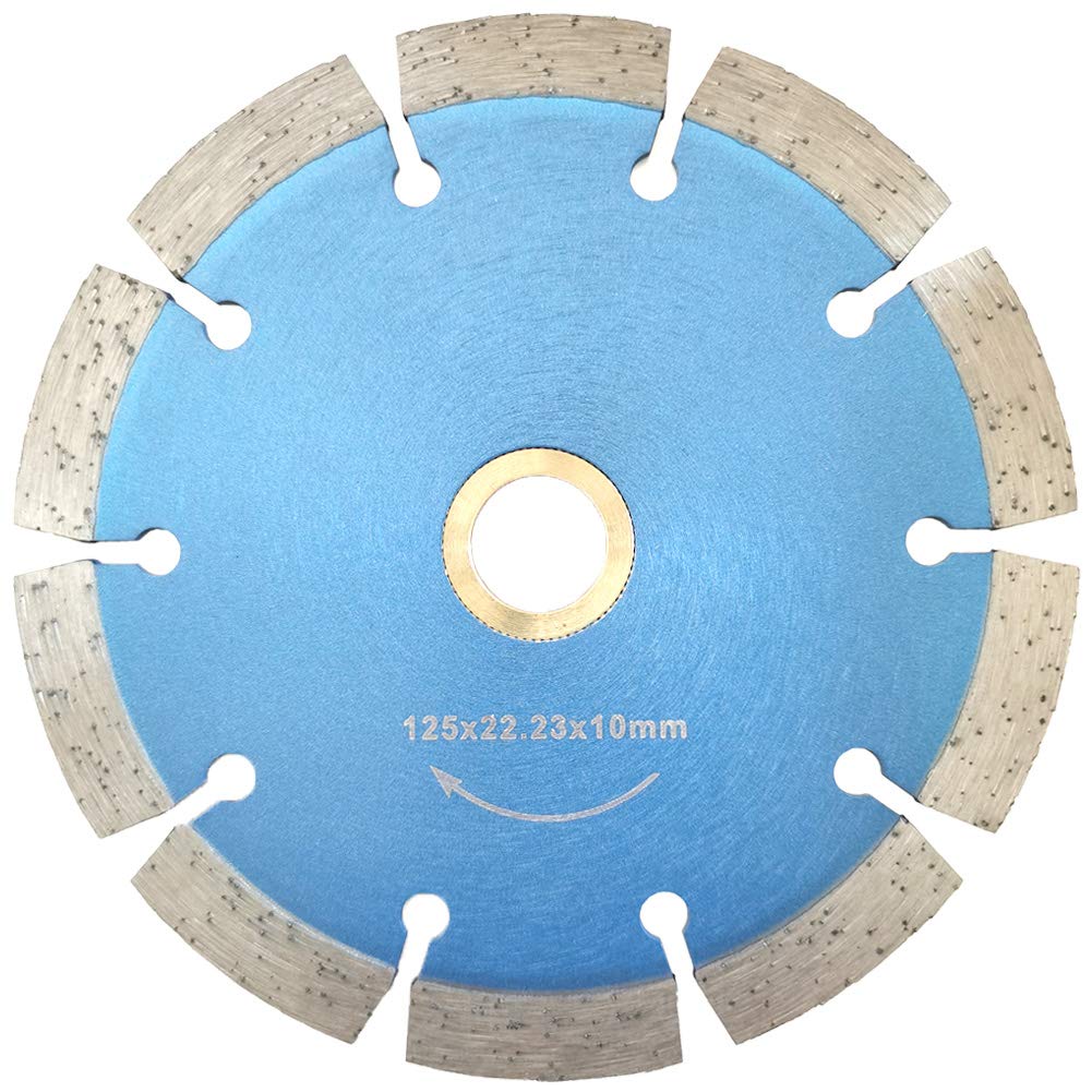 Meacase 125mm Segmented Diamond Cutting Disc for Concrete Masonry Brick Block Stone with 22.23mm-16mm Arbor — image 1