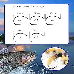 Eupheng 100pcs Plus Best Barbless Competition Fly