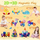 Xekel 40PCS Magnetic Tiles STEM Educational Building Blocks for Kids 3+ view 2