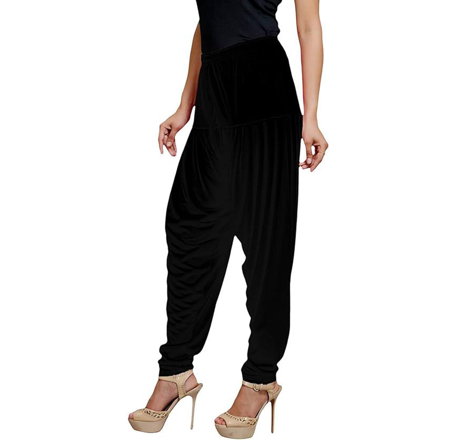 eazy trendz women's viscose lycra solid patiala pack of 3-skin_black_white