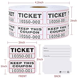 L LIKED 2000 Raffle Tickets 50/50 Raffle ticket 2