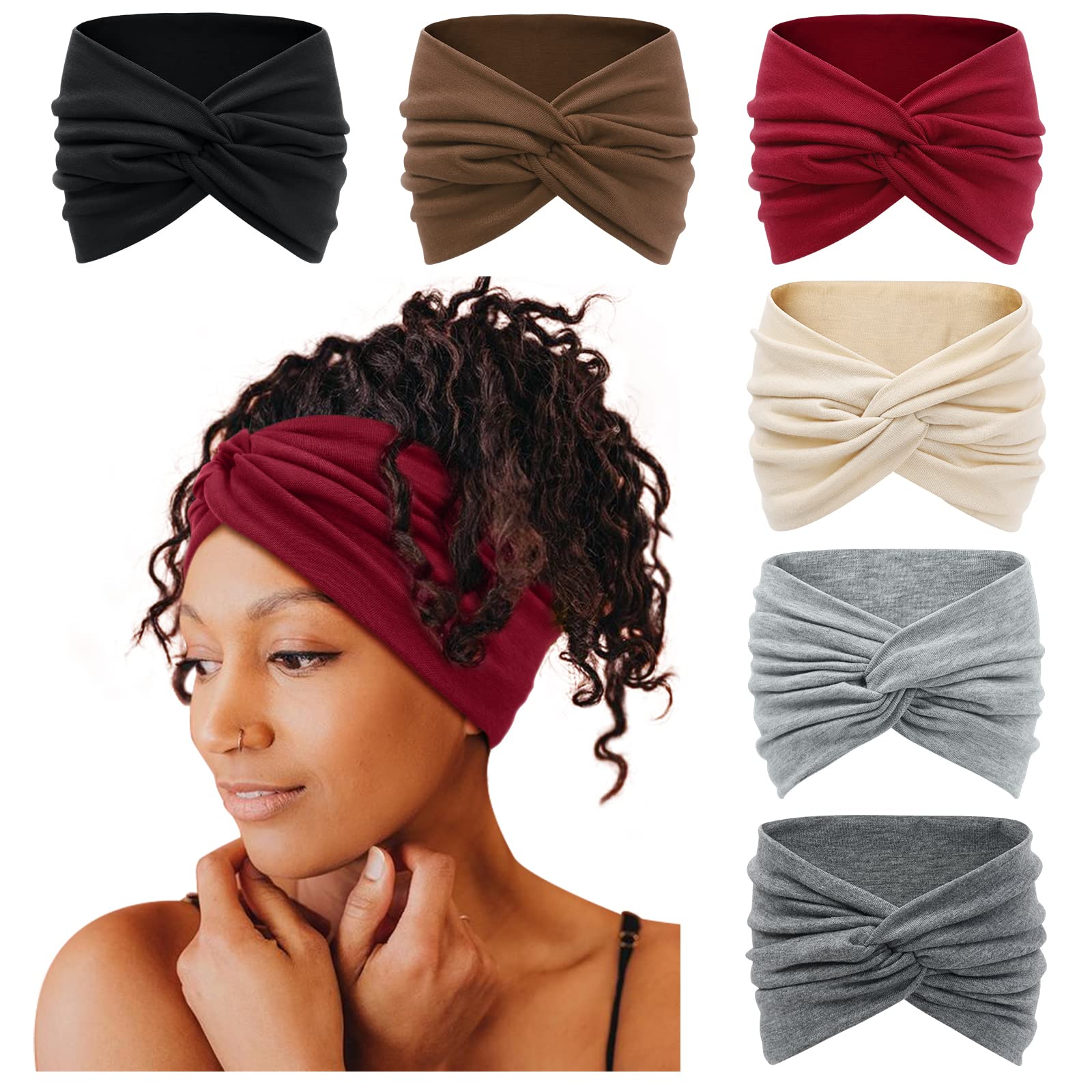 Tobeffect Wide Headbands for Women, 7