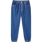 PATPAT Boys Jeans Size 4-14 Years Relaxed Fit Jogger Jeans with Pockets Ultra Stretchy Sweatpant